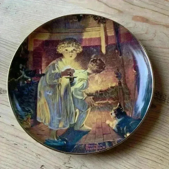 Norman Rockwell Collectors Plate...Is He Coming….Christmas Collection - Picture 1 of 5